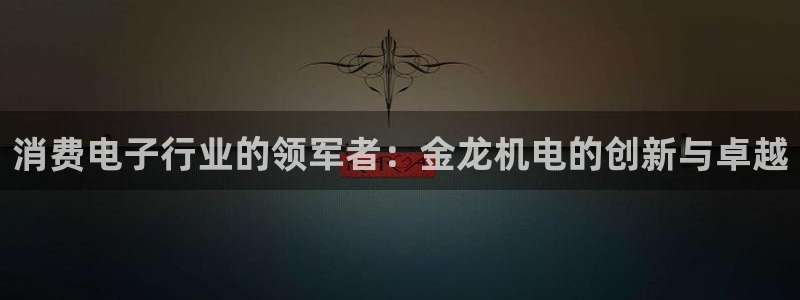 凯发ag旗舰店官网|消费电子行业的领军者:金龙机电的创新与卓越